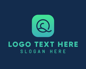 App - Media Agency Letter Q logo design