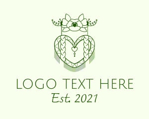 Tassel - Flower Macrame Heart Decor logo design