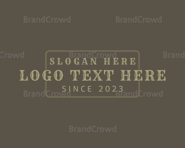 Western Rustic Business Logo