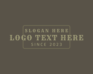 Typography - Western Rustic Business logo design