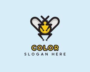 Beehive - Flying Bug Insect logo design