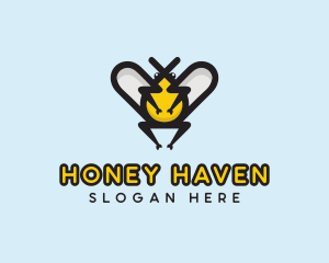 Beehive - Flying Bug Insect logo design