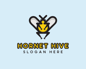 Hornet - Flying Bug Insect logo design