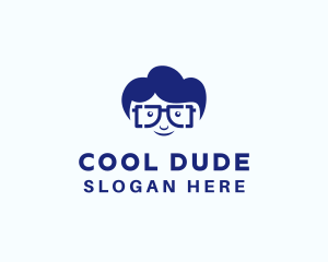 Dude - Smart Geek Guy logo design