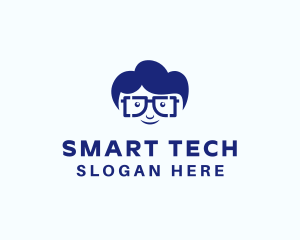 Smart - Smart Geek Guy logo design