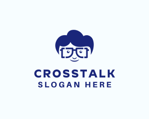 Eyeglasses - Smart Geek Guy logo design