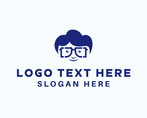 Nerd - Smart Geek Guy logo design