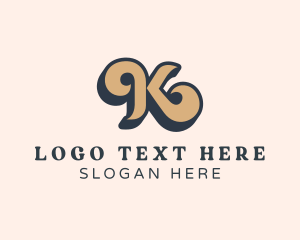 Typography - Wavy Cursive Business logo design
