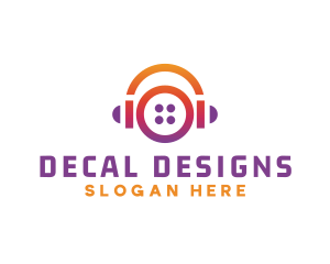 Circle DJ Headphones logo design