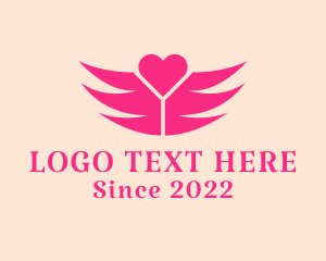 Engagement - Winged Heart Dating logo design
