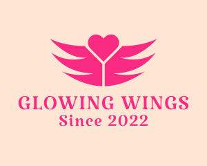 Winged Heart Dating  logo design