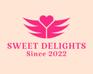 Winged Heart Dating  logo design