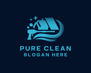 House Cleaning Sanitation logo design