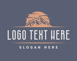 Trek - Mountain Sun Outdoor logo design