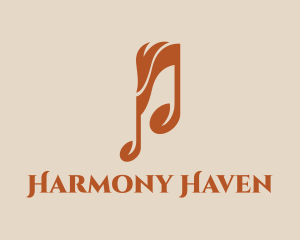 Harmony - Orange Fire Music logo design