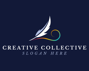 Quill Writing Calligraphy logo design