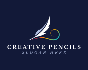 Quill Writing Calligraphy logo design