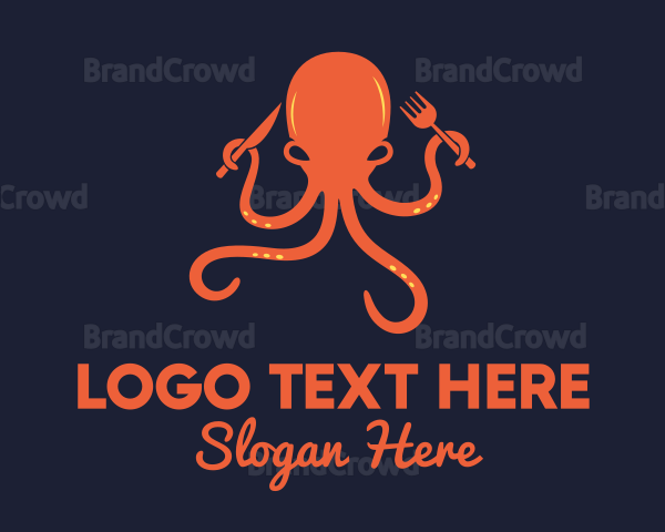 Orange Octopus Restaurant Logo