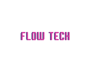 Business Tech Glitch logo design