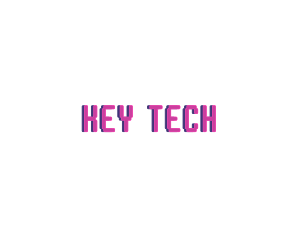 Business Tech Glitch logo design