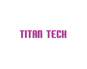 Business Tech Glitch logo design