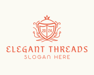 Elegant Crown Boutique logo design