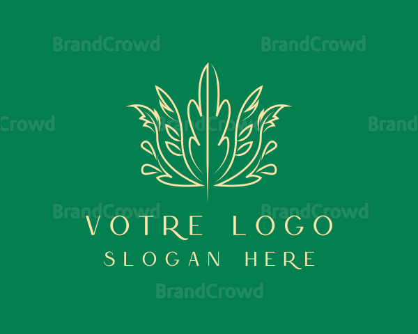 Nature Organic Plant Logo