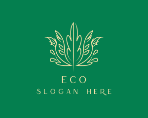 Nature Organic Plant Logo