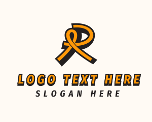 Letter R - Cancer Ribbon Support logo design