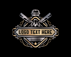 Grooming - Premium Barber Salon logo design