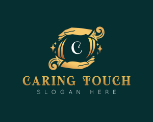 Elegant Massage Hands logo design