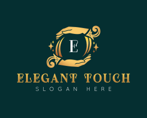 Elegant Massage Hands logo design