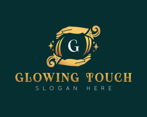 Elegant Massage Hands logo design