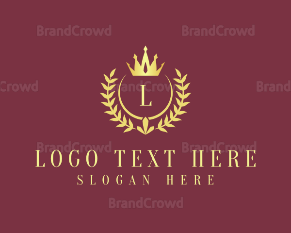 Luxury Crown Wreath Royalty Logo