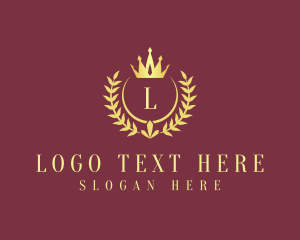 Law Firm - Luxury Crown Wreath Royalty logo design