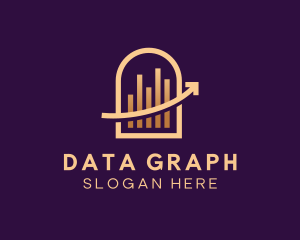 Chart - Arrow Chart Statistics logo design