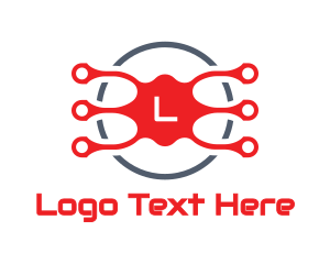 Bug - Red Tech Bug logo design