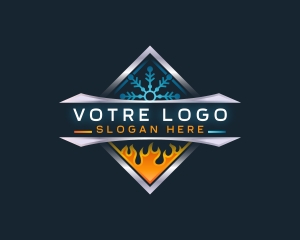 Heating Cooling Ventilation Logo