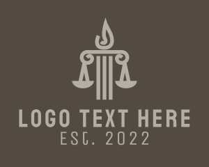 Weighing Scale - Fire Pillar Law Firm logo design