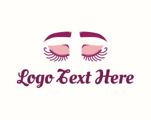 Curly - Curly Eyelash Brows logo design