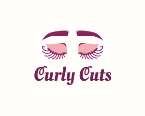 Curly - Curly Eyelash Brows logo design