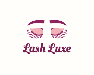 Curly Eyelash Brows logo design