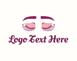 Eyelash Extensions - Curly Eyelash Brows logo design
