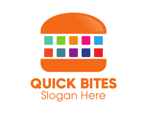 Fastfood - Colorful Digital Burger logo design