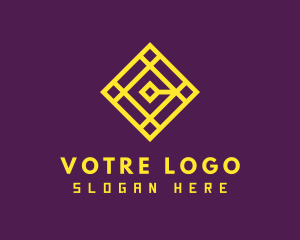 Geometric Tile Letter C Logo