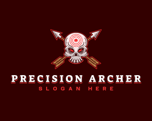 Crossbow - Skull Target Archery logo design