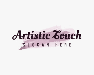 Watercolour Cursive Wordmark logo design