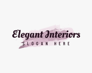 Watercolour Cursive Wordmark logo design