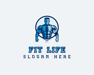 Bodybuilding Muscle Fitness logo design