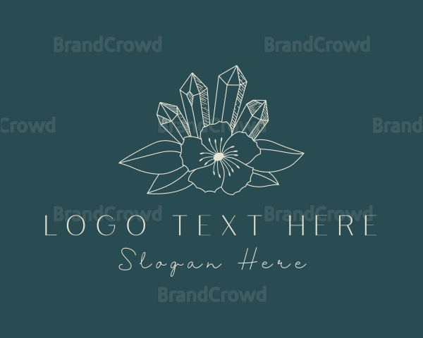 Elegant Flower Crystal Logo